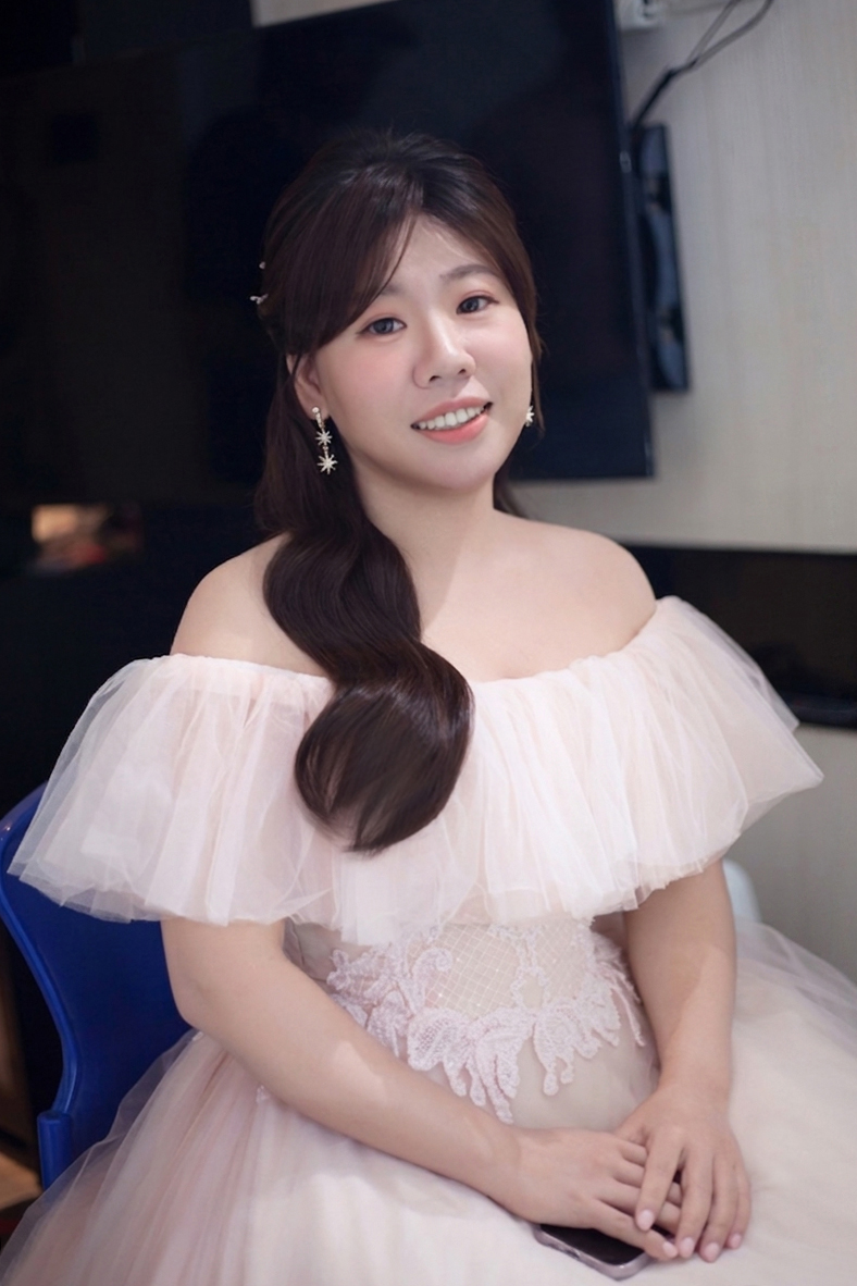 溫馨家宴新娘造型,氣質典雅公主頭新娘髮型,韓系甜美精緻妝感