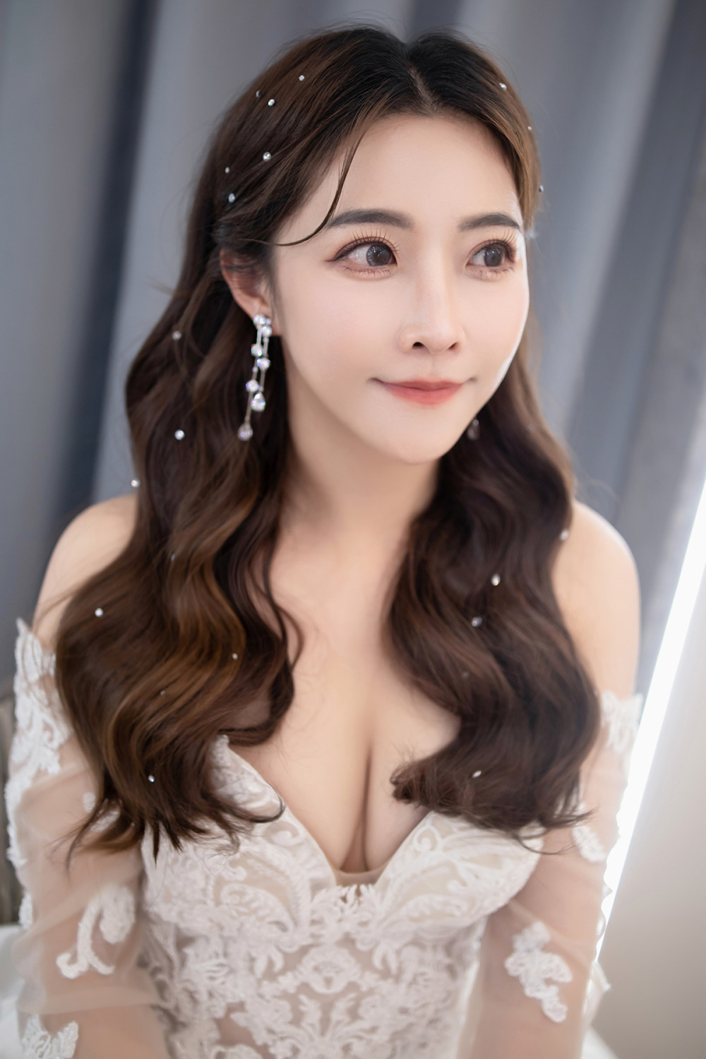 濃顏系新娘妝感,新娘秘書,時尚甜美,白紗造型,新娘造型