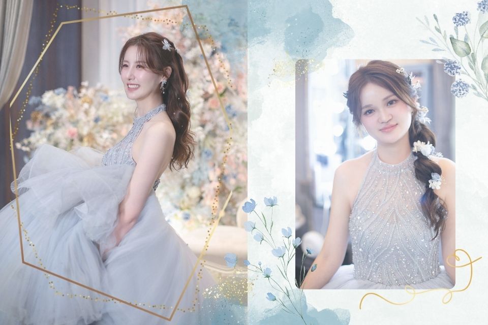 riesy愛瑞思新娘秘書同一件禮服不同客製化造型,婚禮諮詢顧問ariesy,同一件禮服幫兩位新娘做出不同送客新娘造型,同一位新秘可以做出不同風格新娘造型