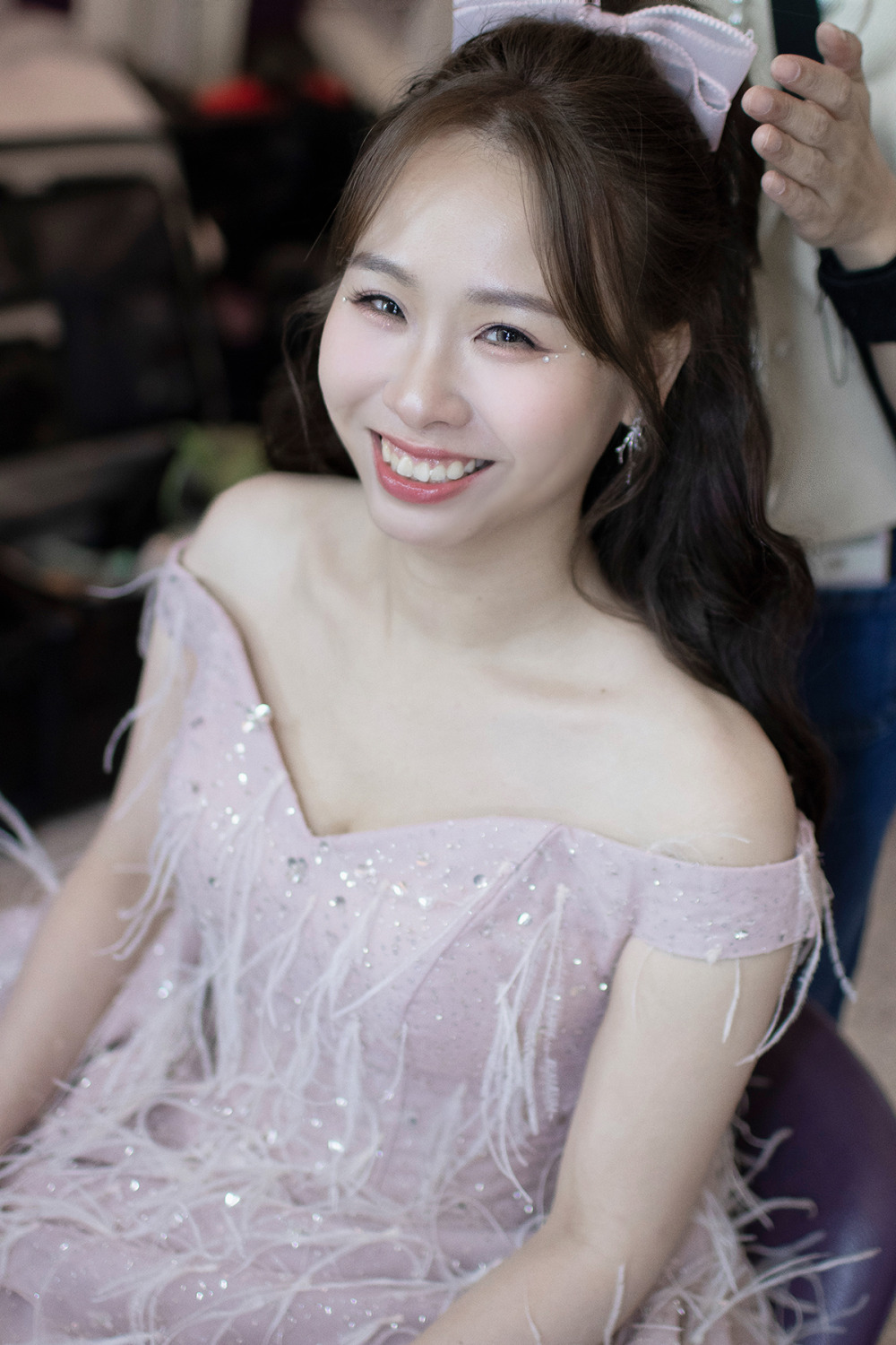 日系編髮造型,台北新秘,韓系白紗造型,新娘秘書,清透新娘妝感,編髮花藝造型