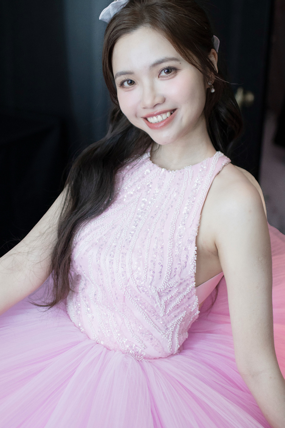 新秘,千金感新娘妝容,放髮新娘皇冠造型,經典白紗造型,新娘秘書,清透自然妝感