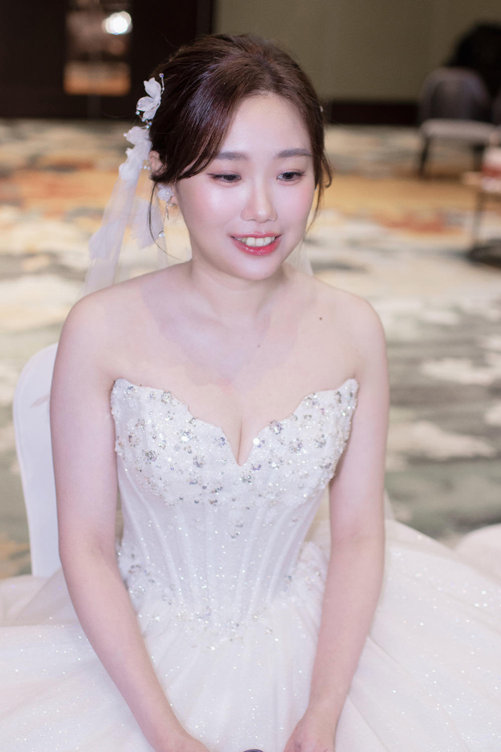 新秘,千金感新娘妝容,高馬尾公主頭甜美造型,經典白紗造型,新娘秘書,骨相立體妝感