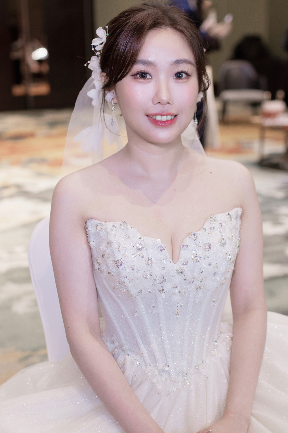 新秘,千金感新娘妝容,高馬尾公主頭甜美造型,經典白紗造型,新娘秘書,骨相立體妝感
