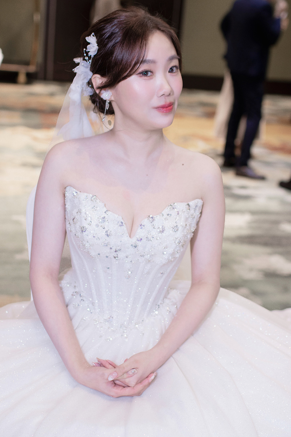 新秘,千金感新娘妝容,高馬尾公主頭甜美造型,經典白紗造型,新娘秘書,骨相立體妝感
