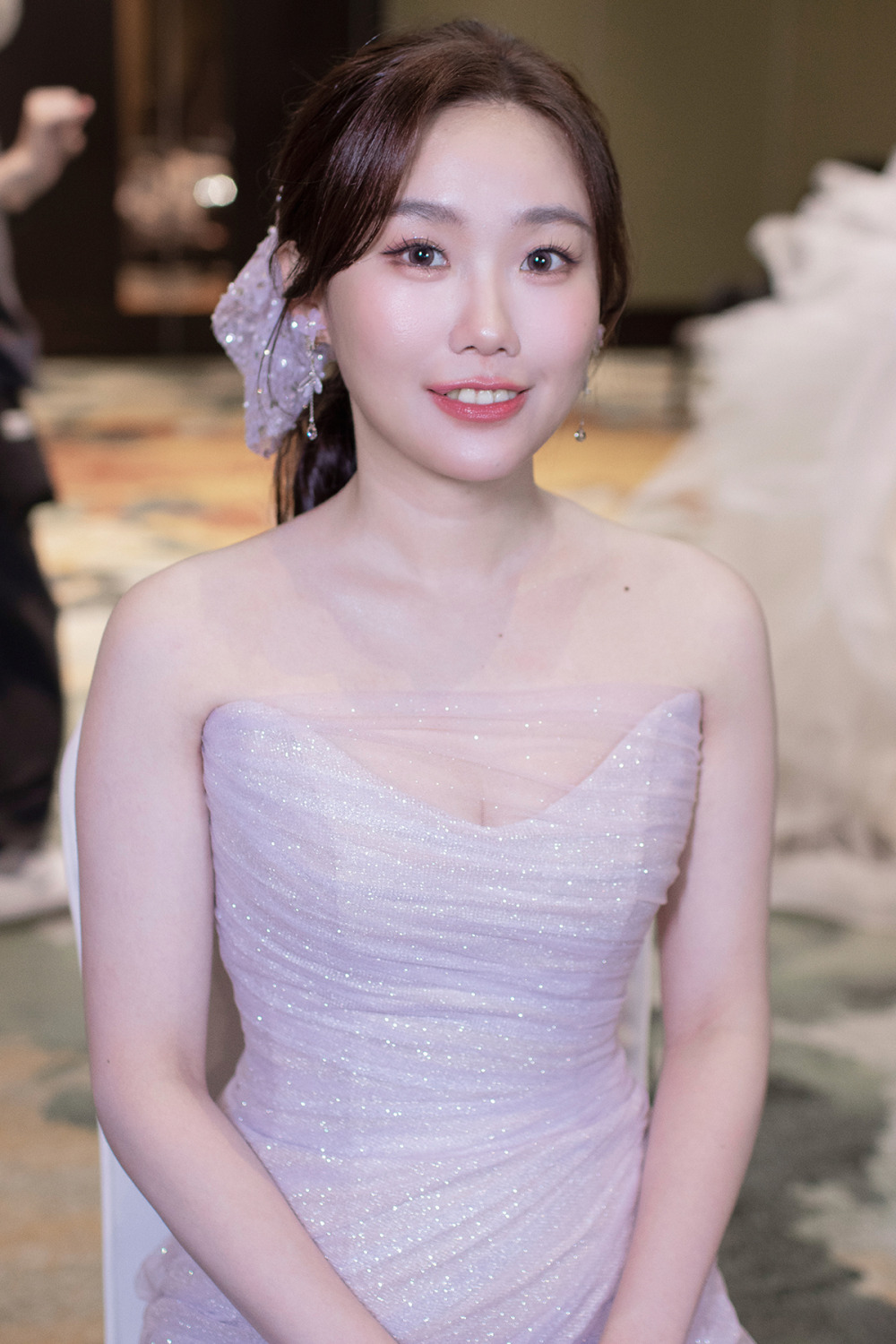 新秘,千金感新娘妝容,高馬尾公主頭甜美造型,經典白紗造型,新娘秘書,骨相立體妝感