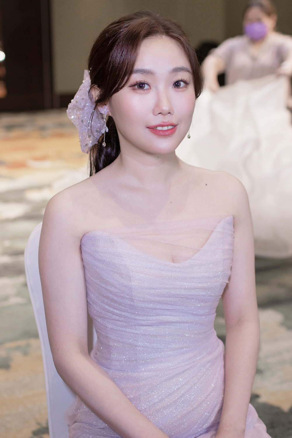 新秘,千金感新娘妝容,高馬尾公主頭甜美造型,經典白紗造型,新娘秘書,骨相立體妝感
