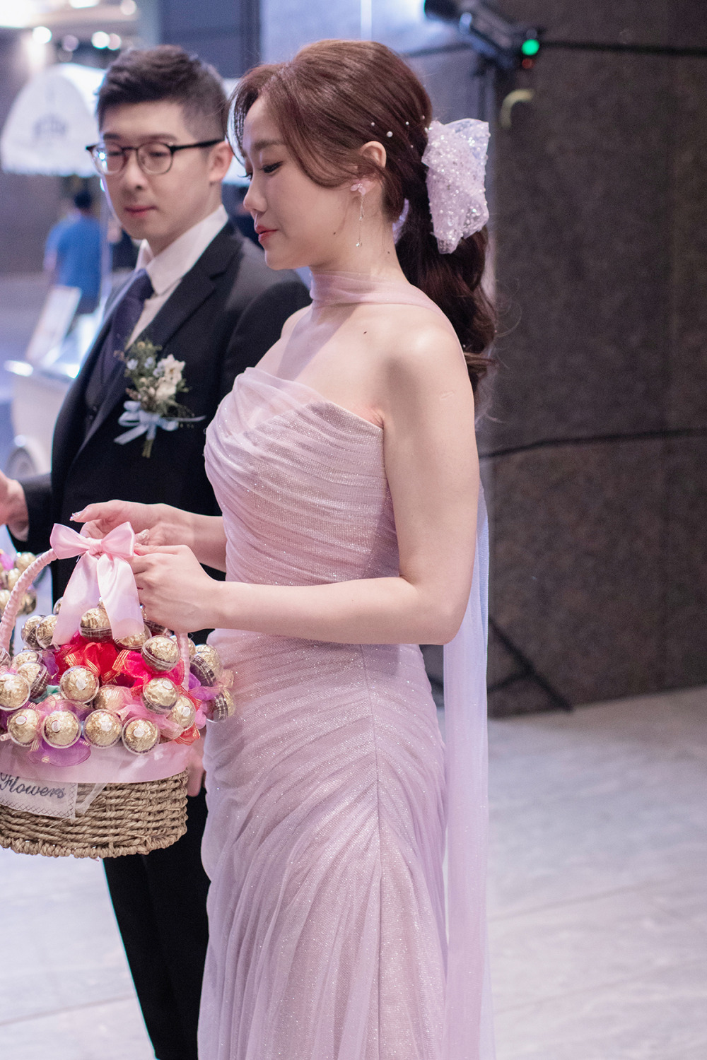 新秘,千金感新娘妝容,高馬尾公主頭甜美造型,經典白紗造型,新娘秘書,骨相立體妝感