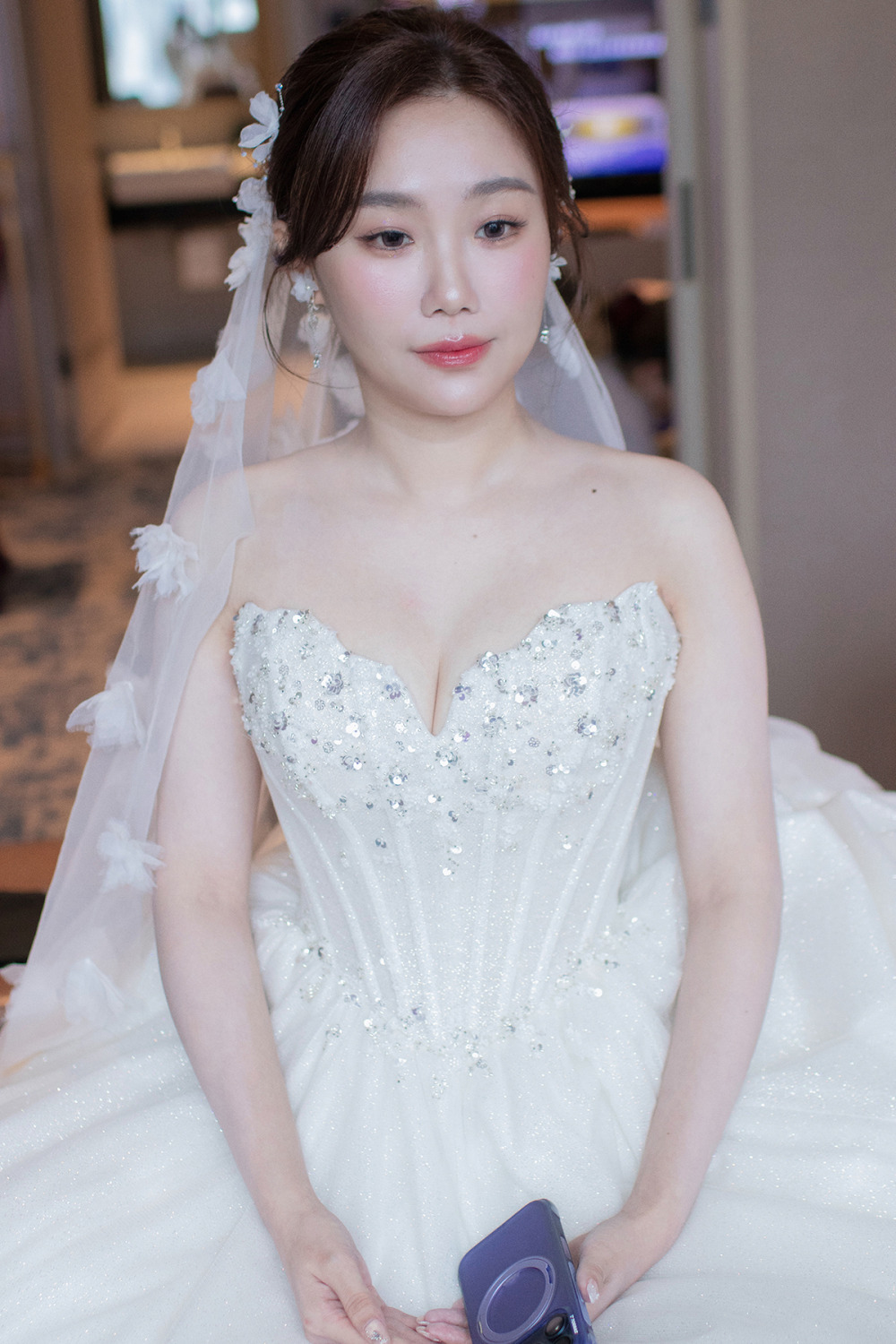 新秘,千金感新娘妝容,高馬尾公主頭甜美造型,經典白紗造型,新娘秘書,骨相立體妝感