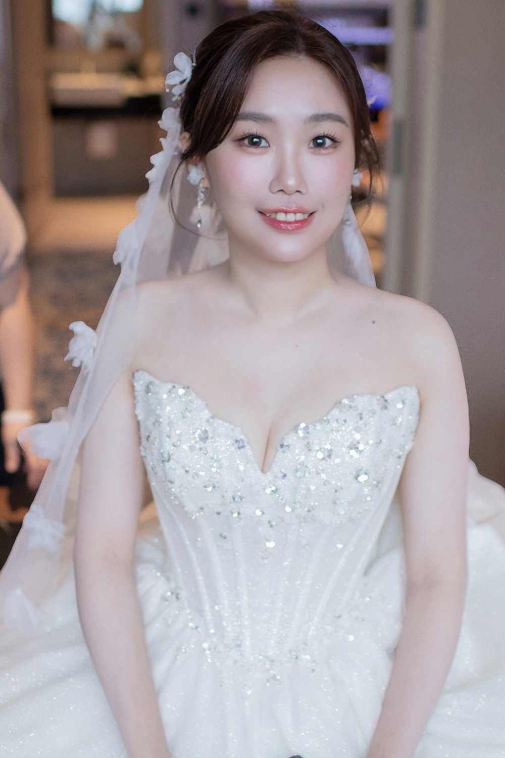 新秘,千金感新娘妝容,高馬尾公主頭甜美造型,經典白紗造型,新娘秘書,骨相立體妝感