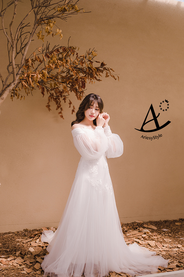 新北婚紗工作室,自助婚紗,浪漫水袖款,輕婚紗