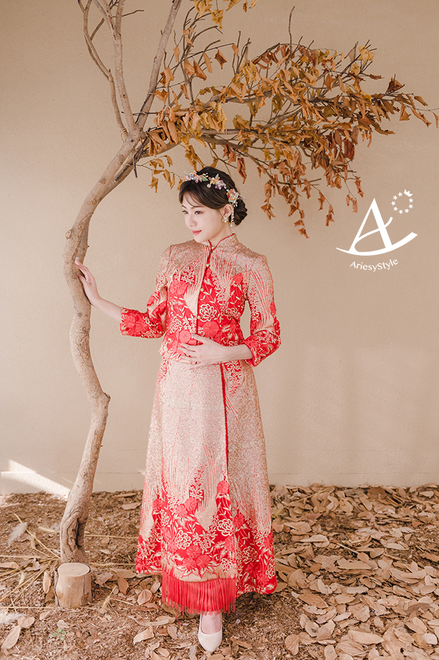 龍鳳褂,文定中式禮服,婚紗禮服出租,中式新娘,訂婚禮服