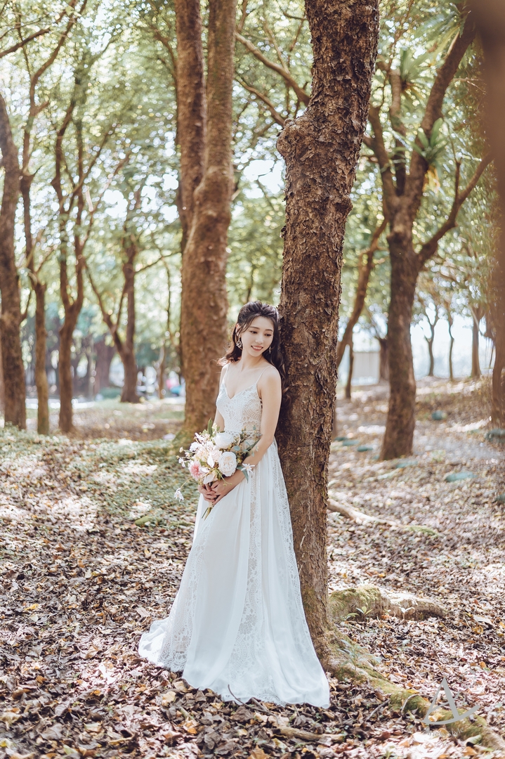 個人寫真,韓風緞面白紗,輕婚紗,婚紗個人寫真,Ariesy愛瑞思婚紗,婚攝大嘴,波希米亞婚紗