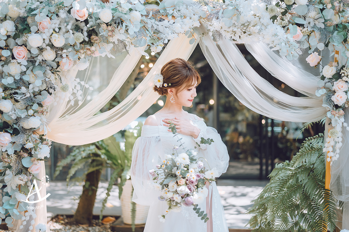 大院子婚禮,大院子美式戶外儀式,鮮花新秘,美式戶外婚禮輕婚紗 ,ariesy新秘團隊,ariesy愛瑞思婚紗,禮服出租