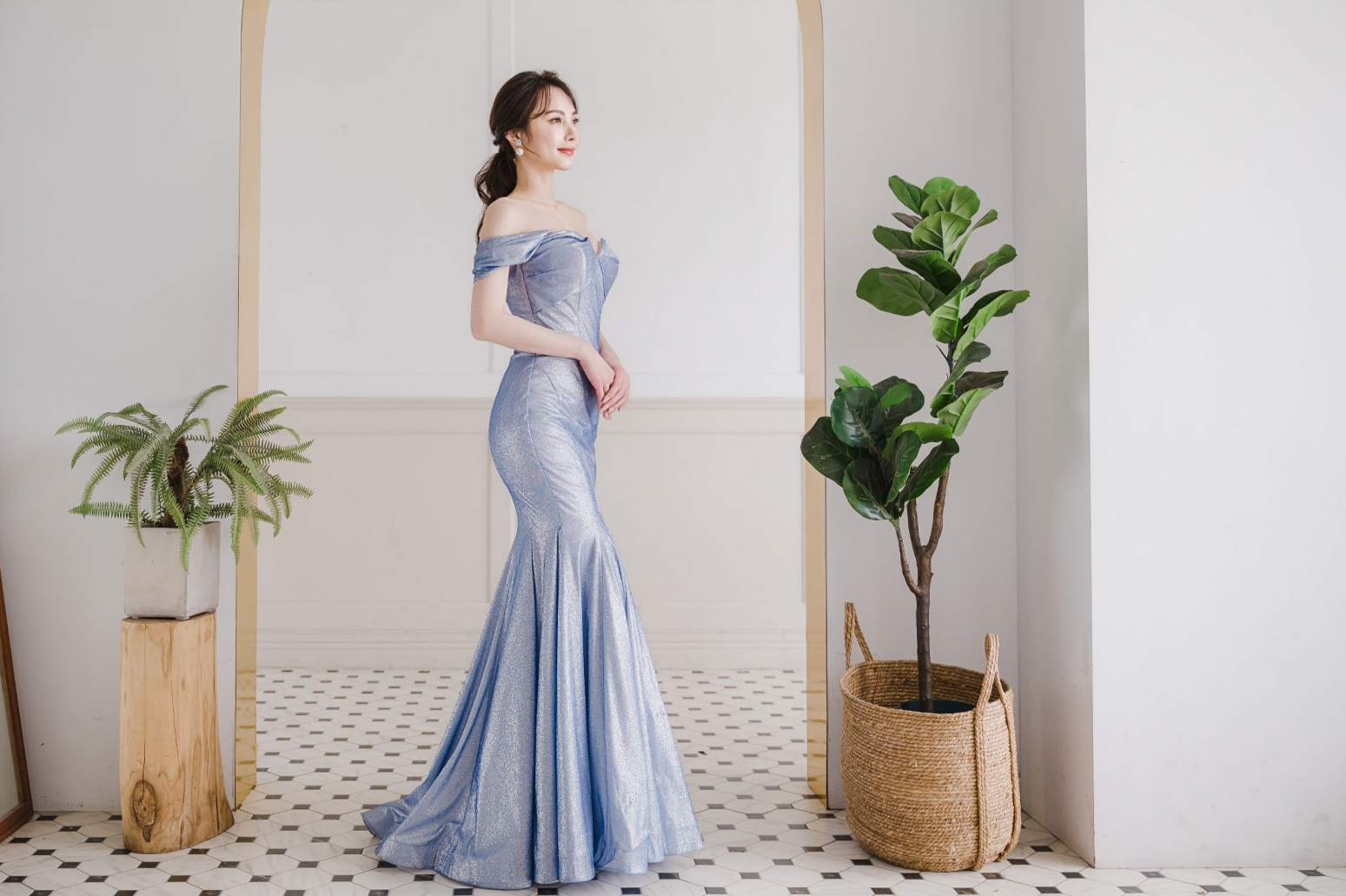 台北婚紗禮服工作室,ARIESY愛瑞思婚紗,藍色魚尾禮服,尾牙晚會禮服,台北婚紗出租