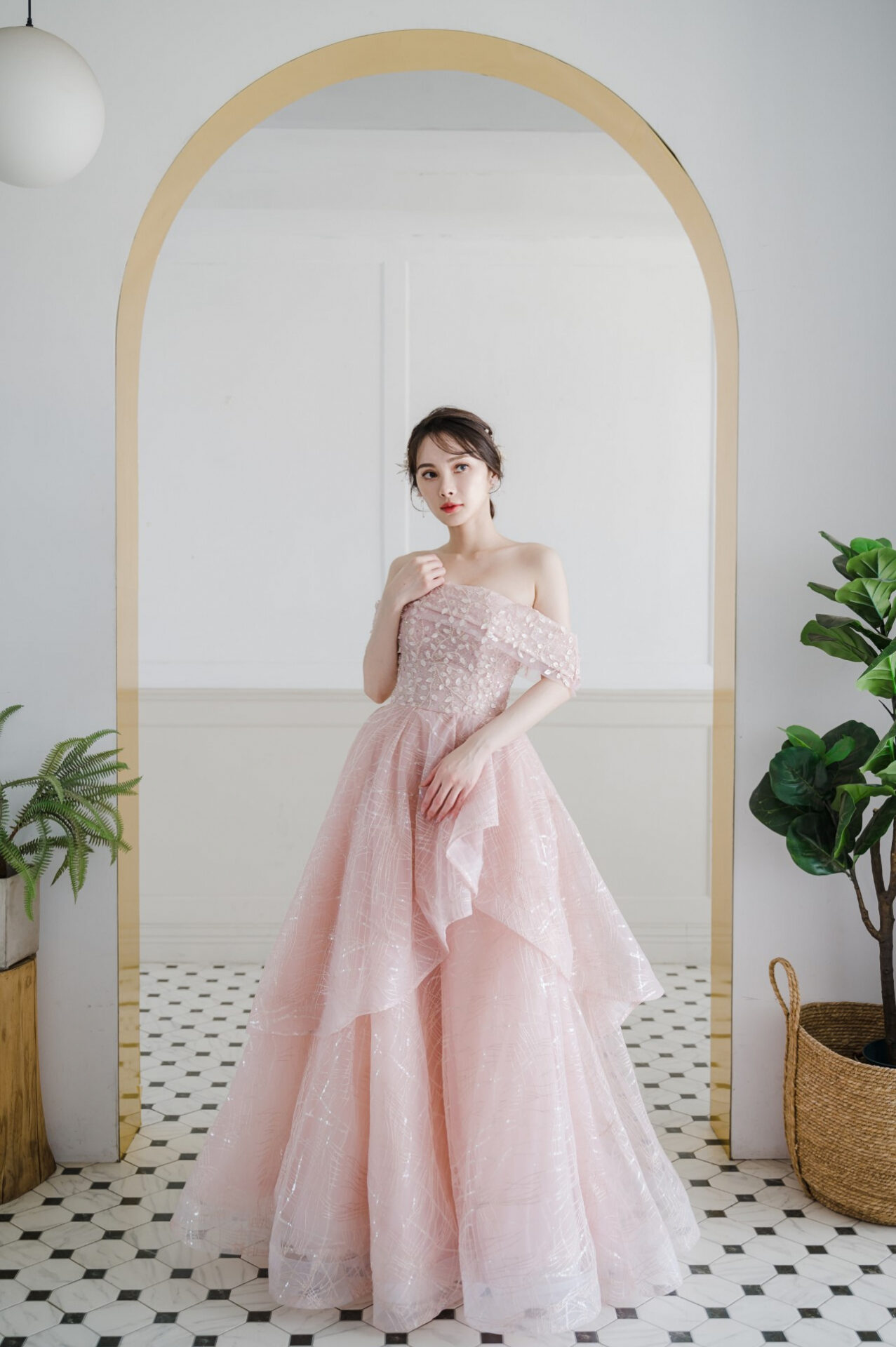 台北婚紗禮服工作室,ariesy愛瑞思婚紗,粉色甜美禮服,尾牙宴會禮服