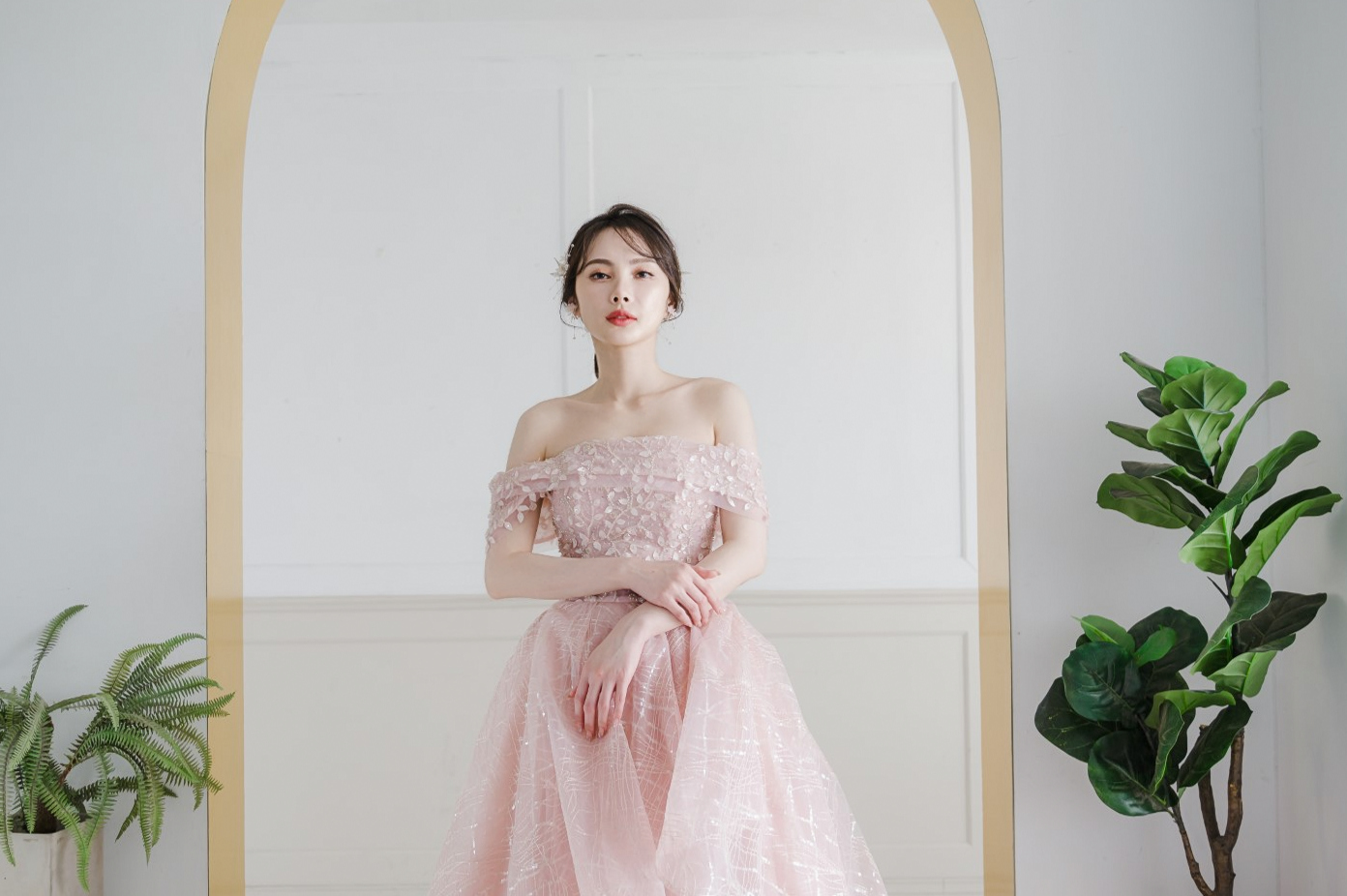 台北婚紗禮服工作室,ariesy愛瑞思婚紗,粉色甜美禮服,尾牙宴會禮服