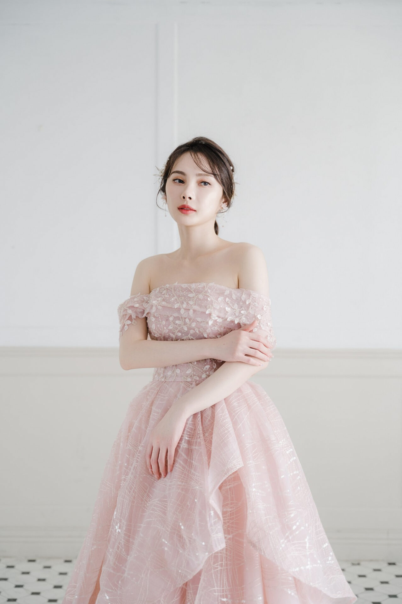 台北婚紗禮服工作室,ariesy愛瑞思婚紗,粉色甜美禮服,尾牙宴會禮服
