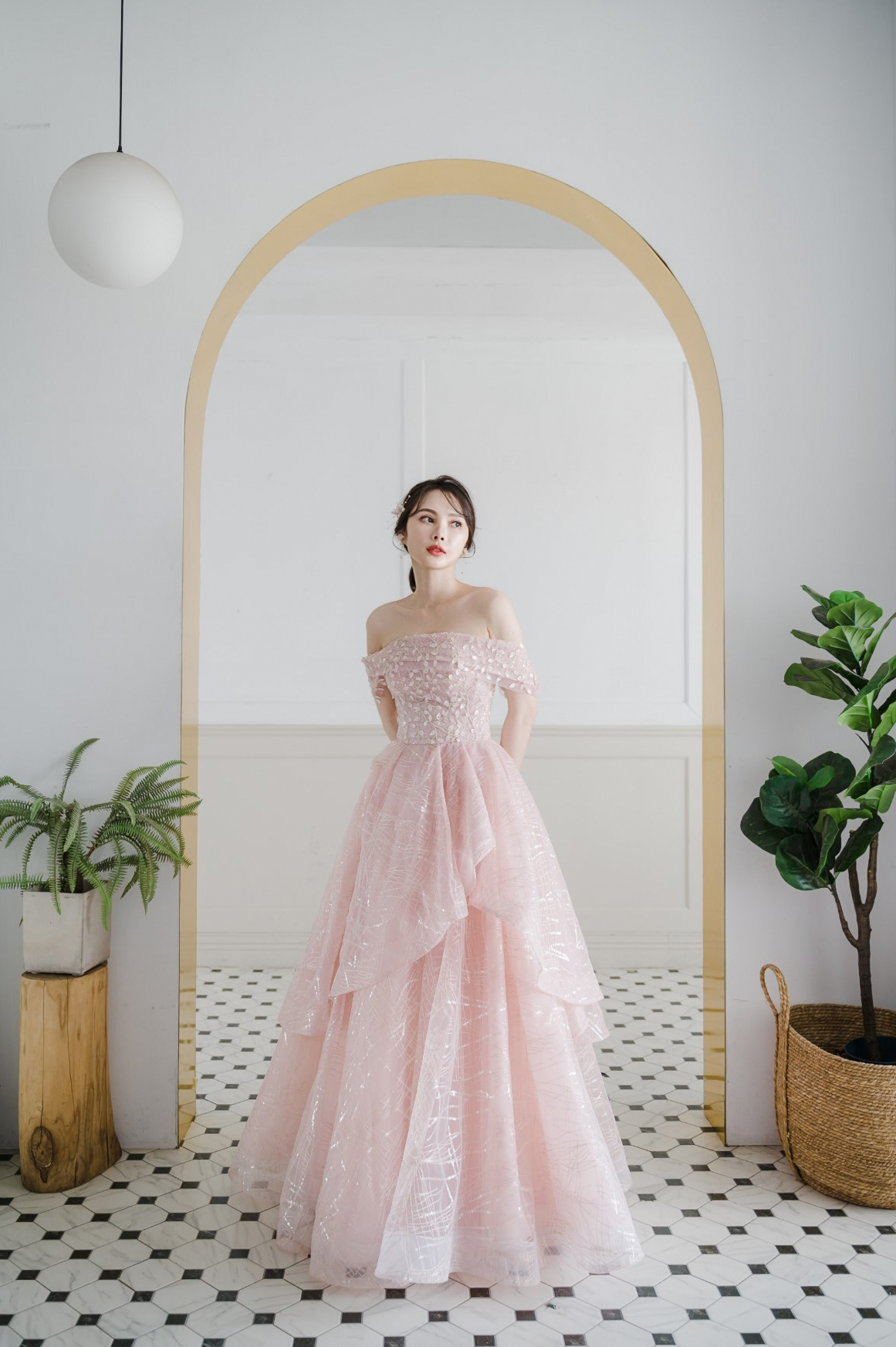 台北婚紗禮服工作室,ariesy愛瑞思婚紗,粉色甜美禮服,尾牙宴會禮服