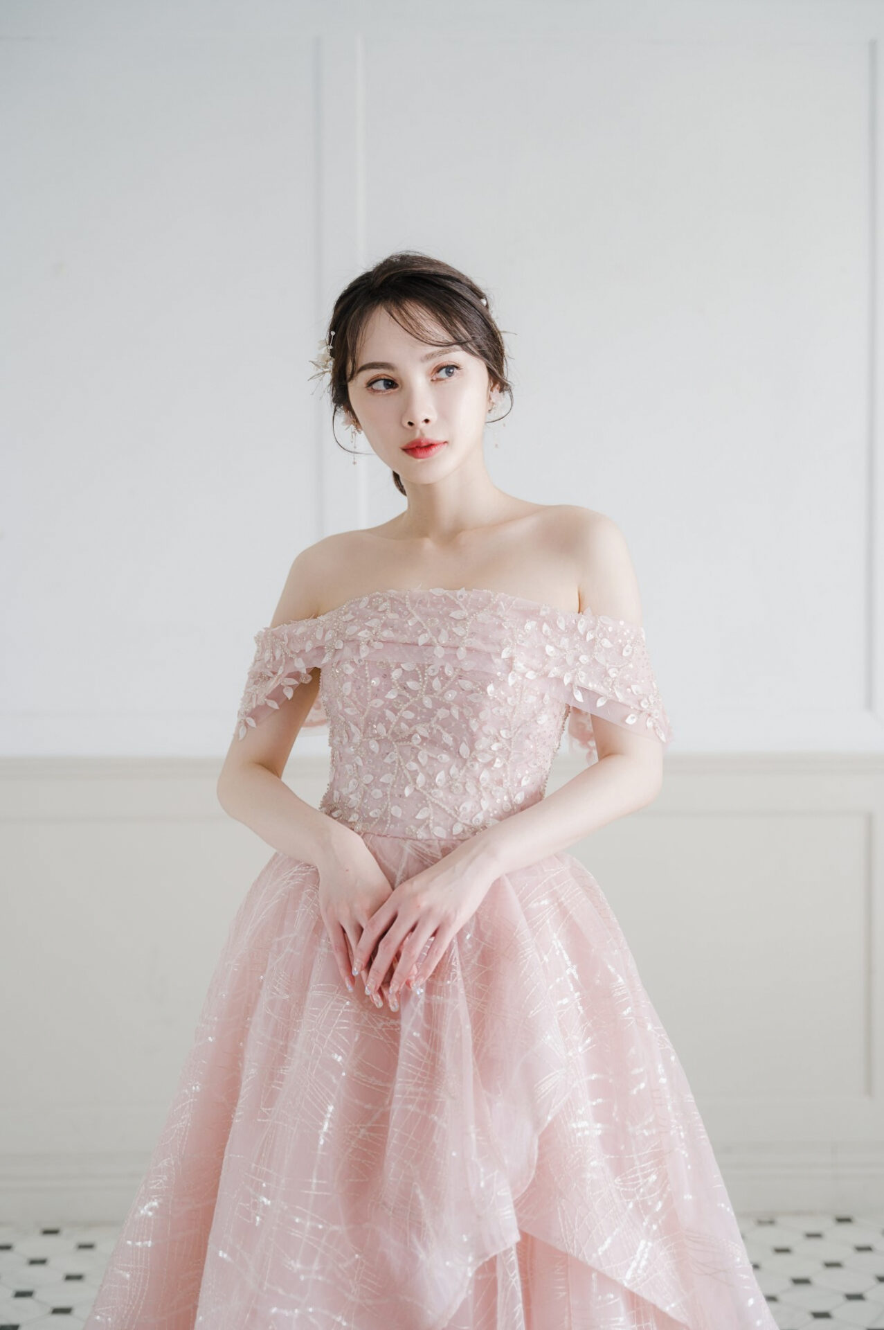 台北婚紗禮服工作室,ariesy愛瑞思婚紗,粉色甜美禮服,尾牙宴會禮服