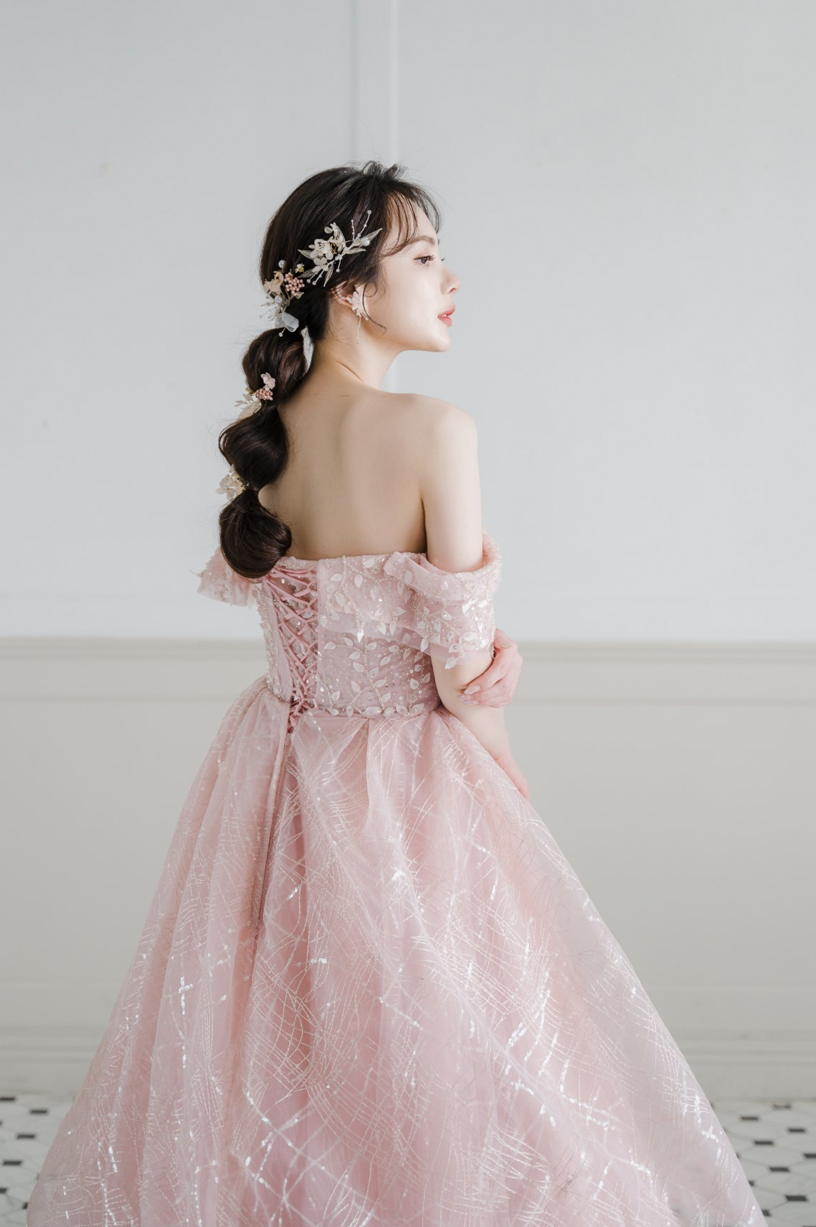 台北婚紗禮服工作室,ariesy愛瑞思婚紗,粉色甜美禮服,尾牙宴會禮服