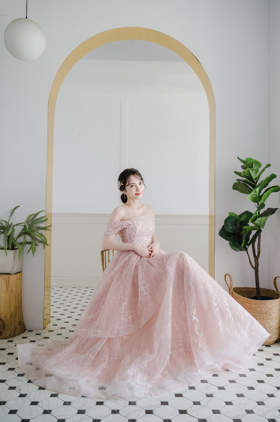台北婚紗禮服工作室,ariesy愛瑞思婚紗,粉色甜美禮服,尾牙宴會禮服