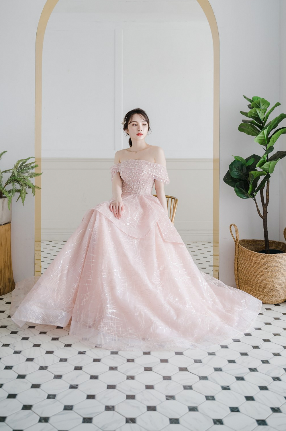 台北婚紗禮服工作室,ariesy愛瑞思婚紗,粉色甜美禮服,尾牙宴會禮服